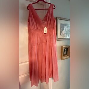 Vince Coral Sleeveless Dress